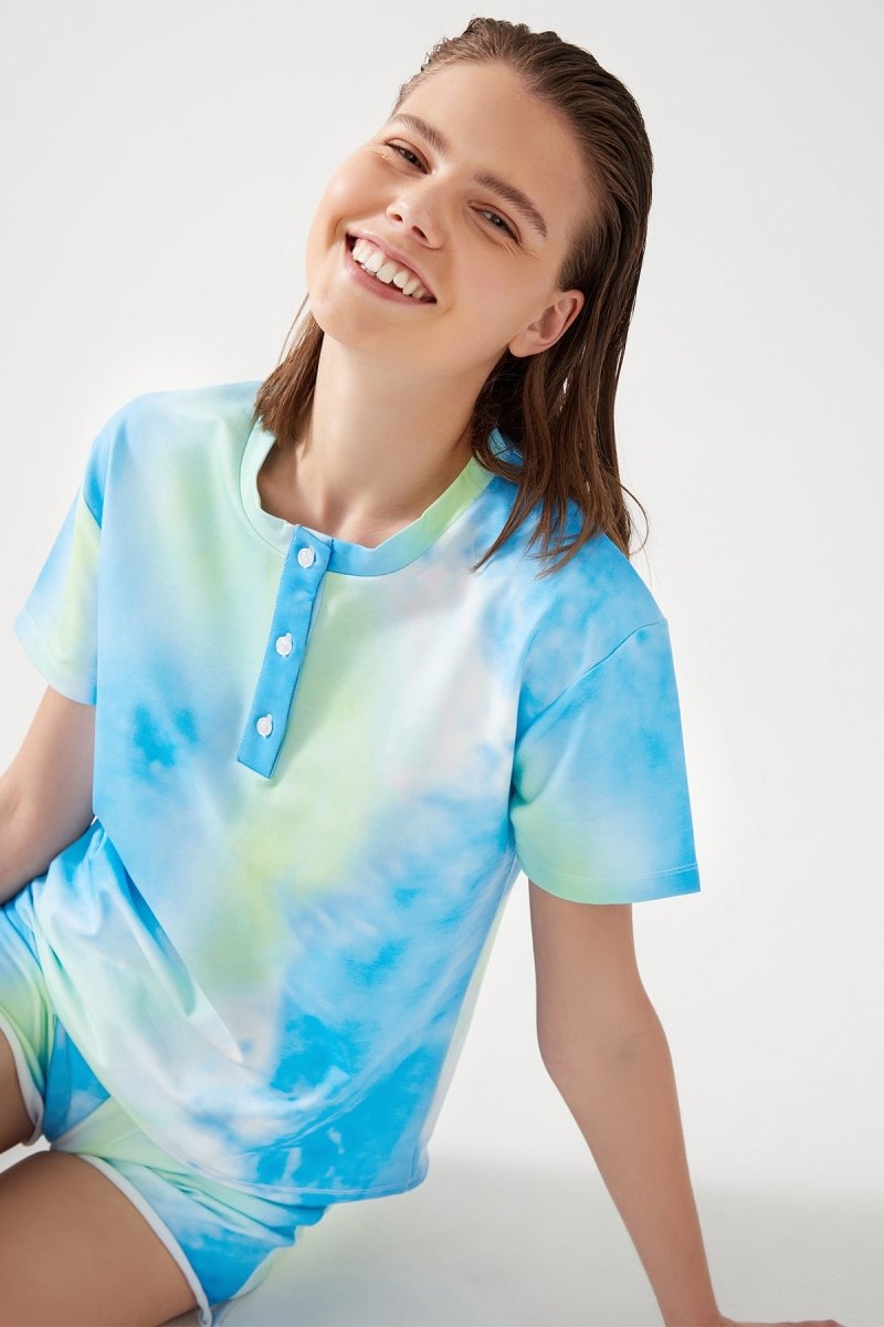 Batik Desenli Kısa Pijama Takımı