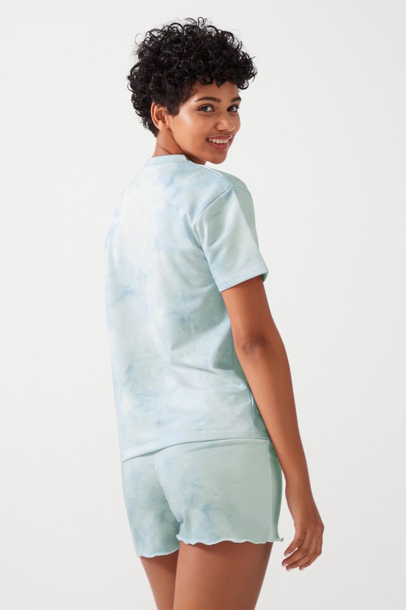 Batik Desenli Kısa Pijama Takımı