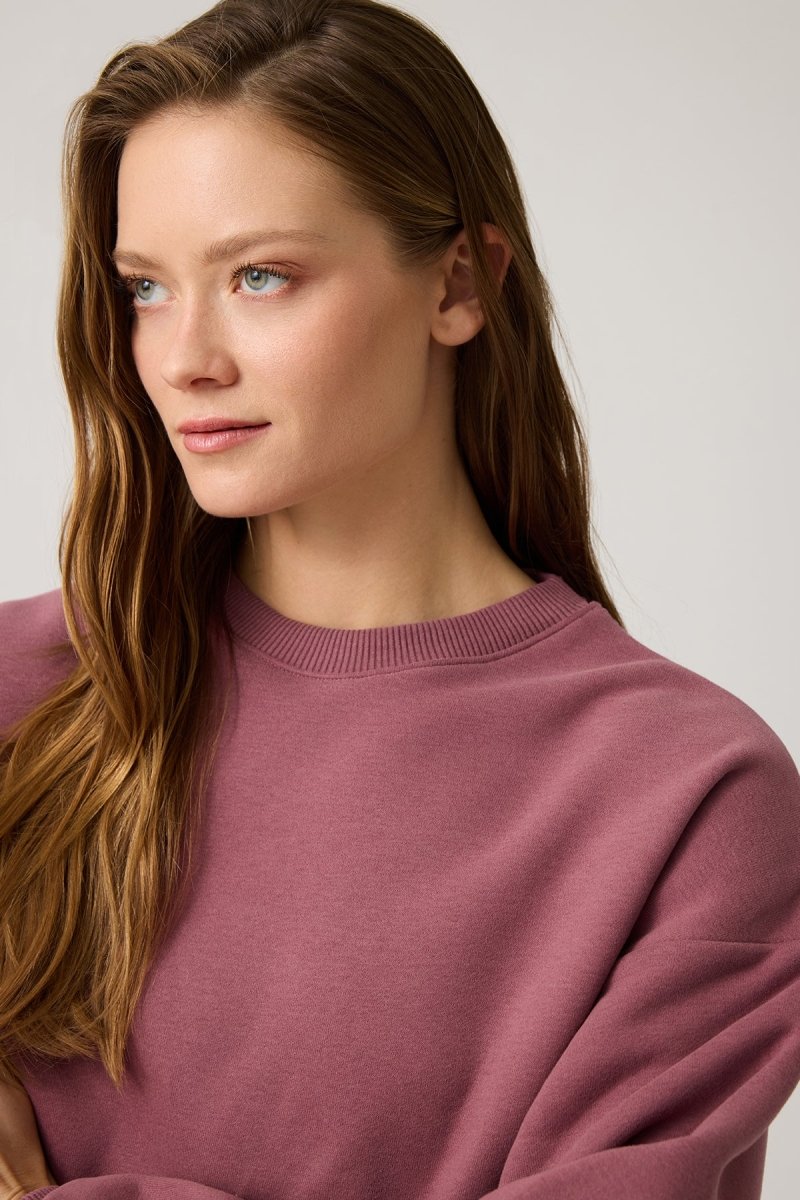 Bisiklet Yaka Bol Sweatshirt