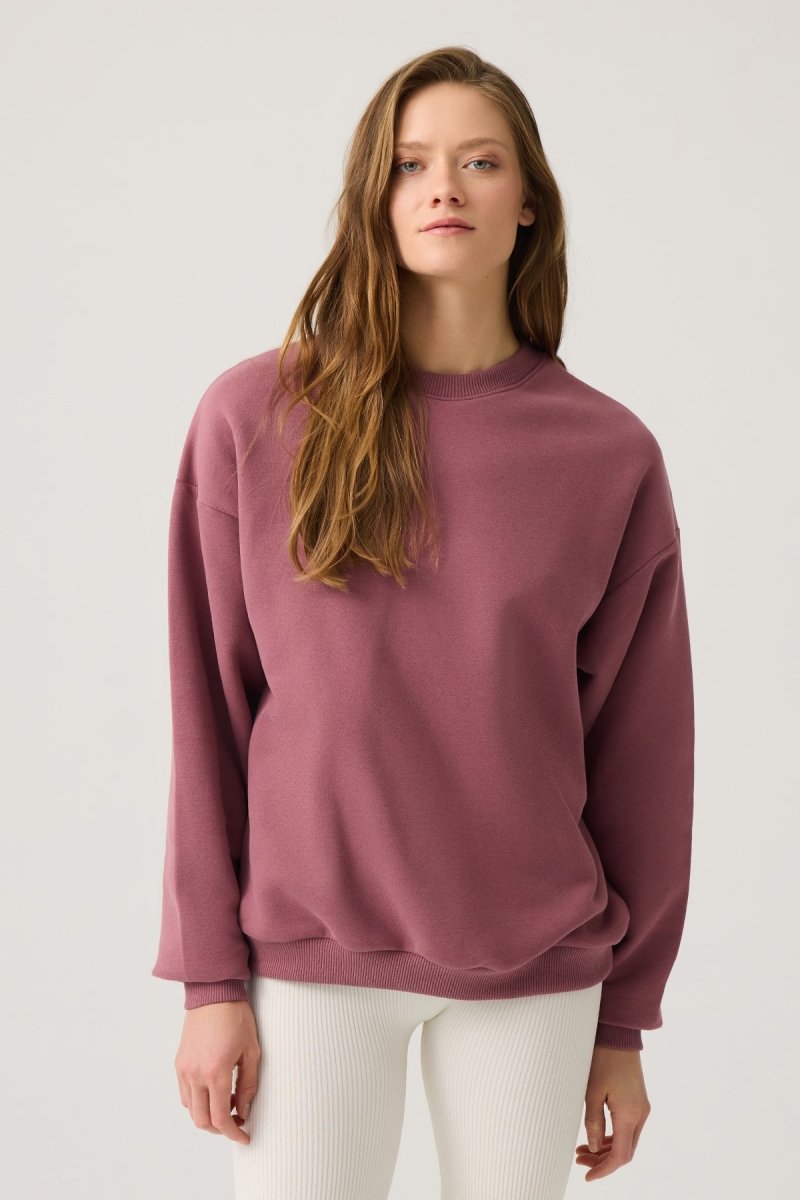 Bisiklet Yaka Bol Sweatshirt