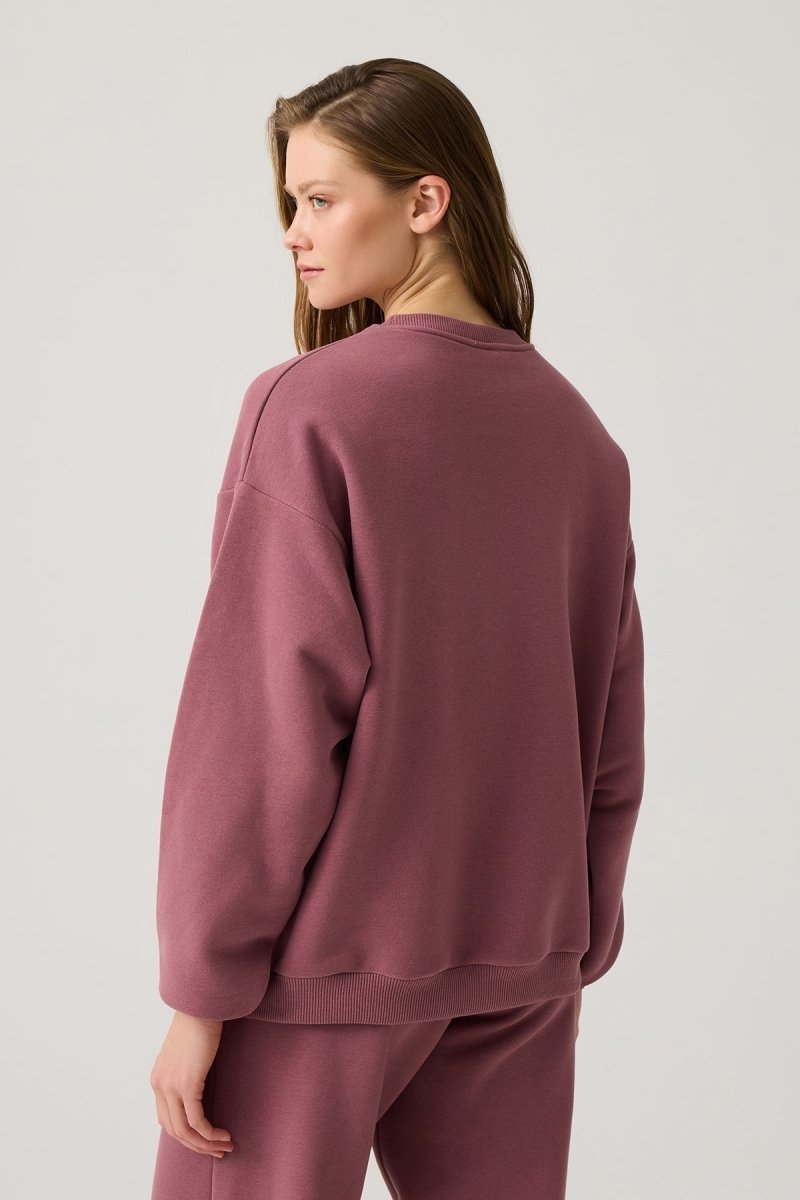 Bisiklet Yaka Bol Sweatshirt