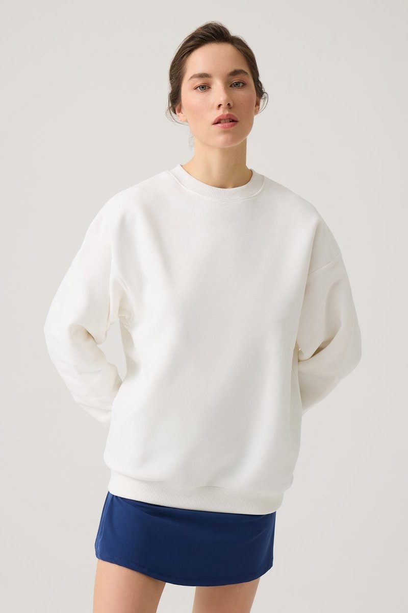 Bisiklet Yaka Bol Sweatshirt