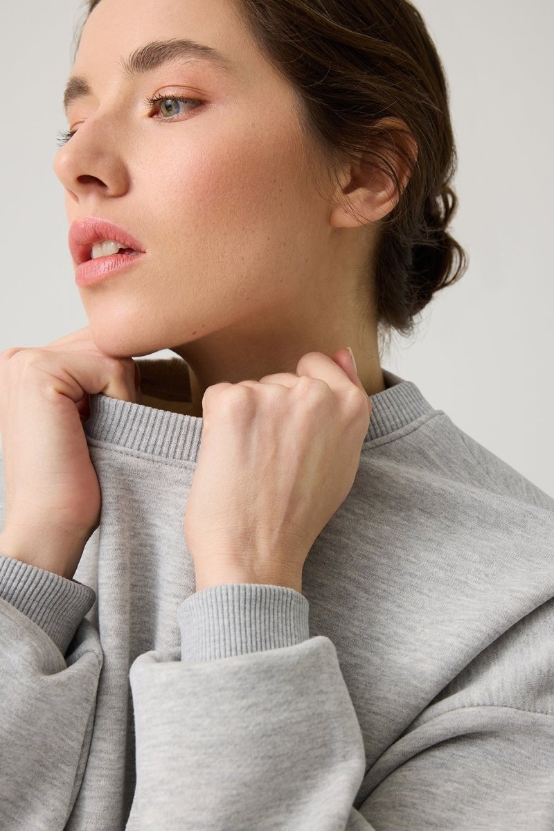 Bisiklet Yaka Bol Sweatshirt