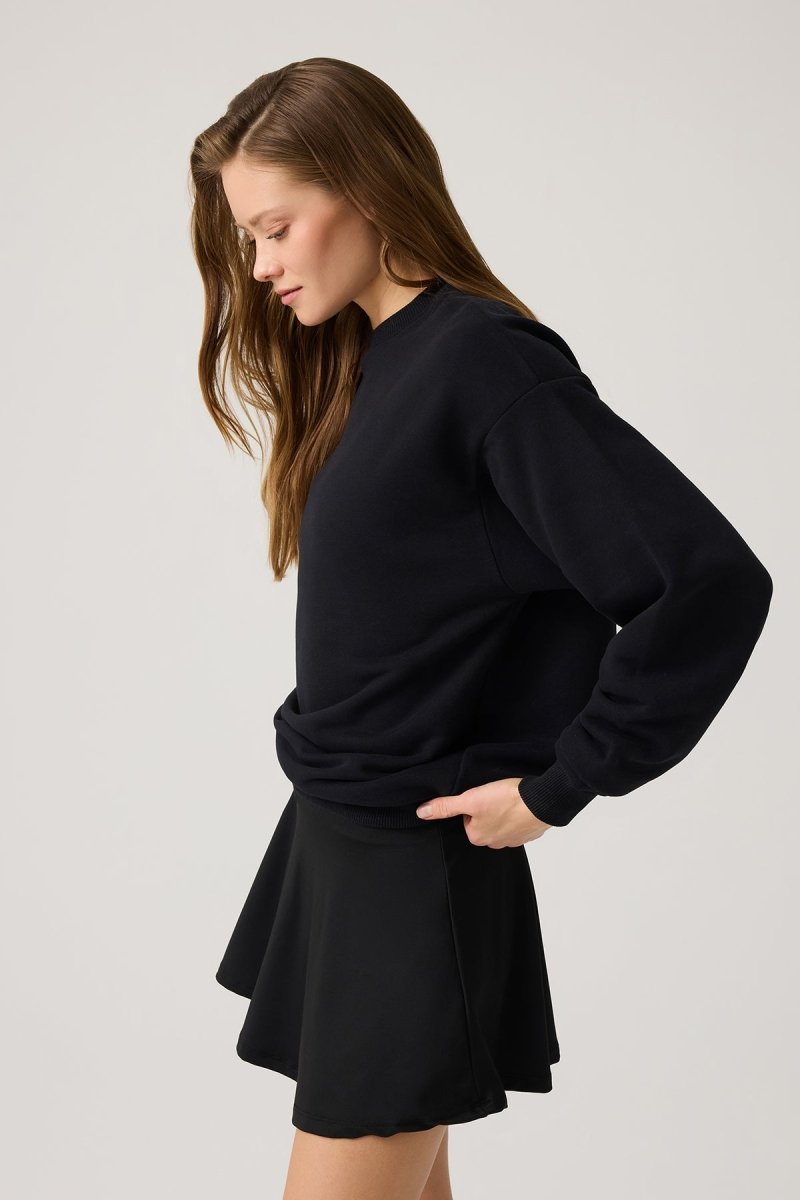 Bisiklet Yaka Bol Sweatshirt