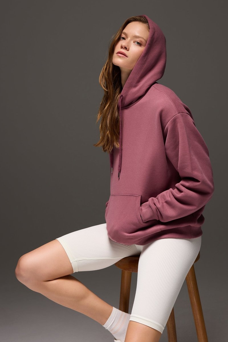 Bol Kesim Kapüşonlu Sweatshirt