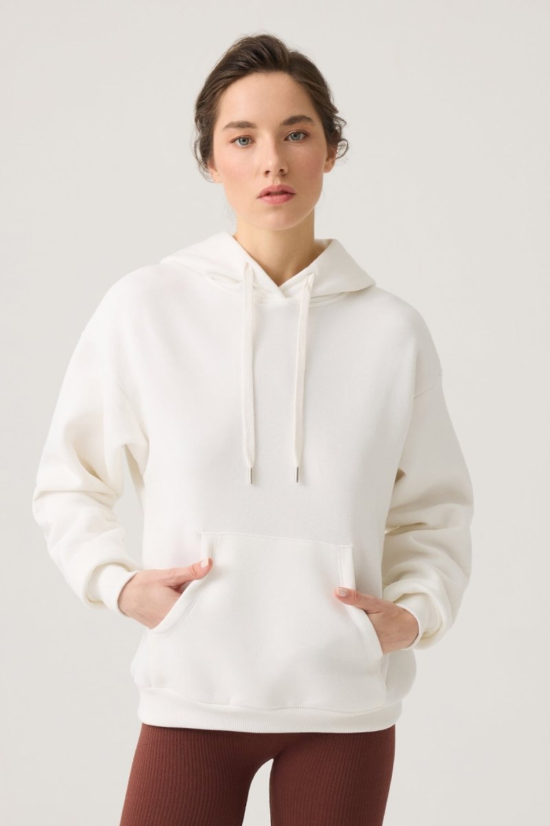 Bol Kesim Kapüşonlu Sweatshirt