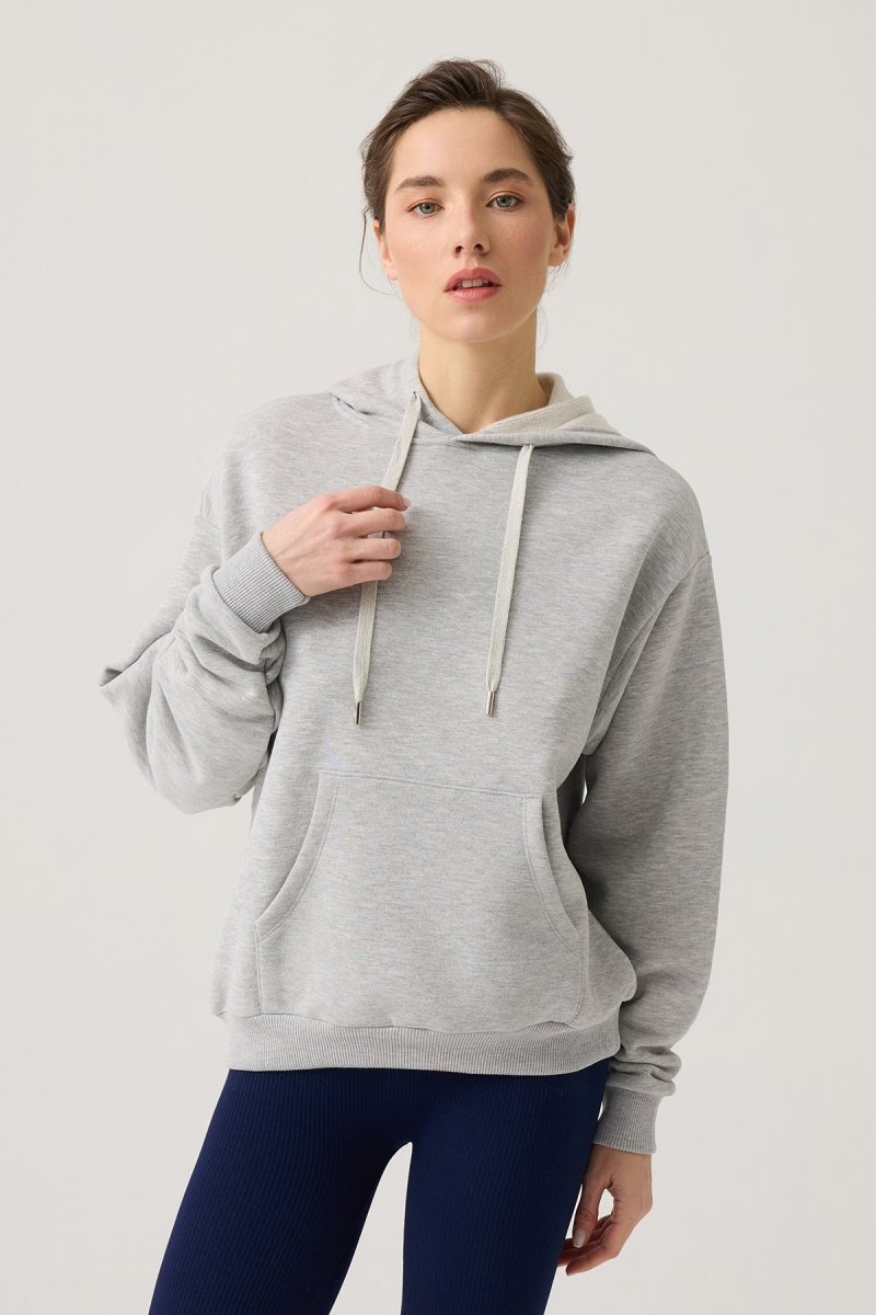 Bol Kesim Kapüşonlu Sweatshirt