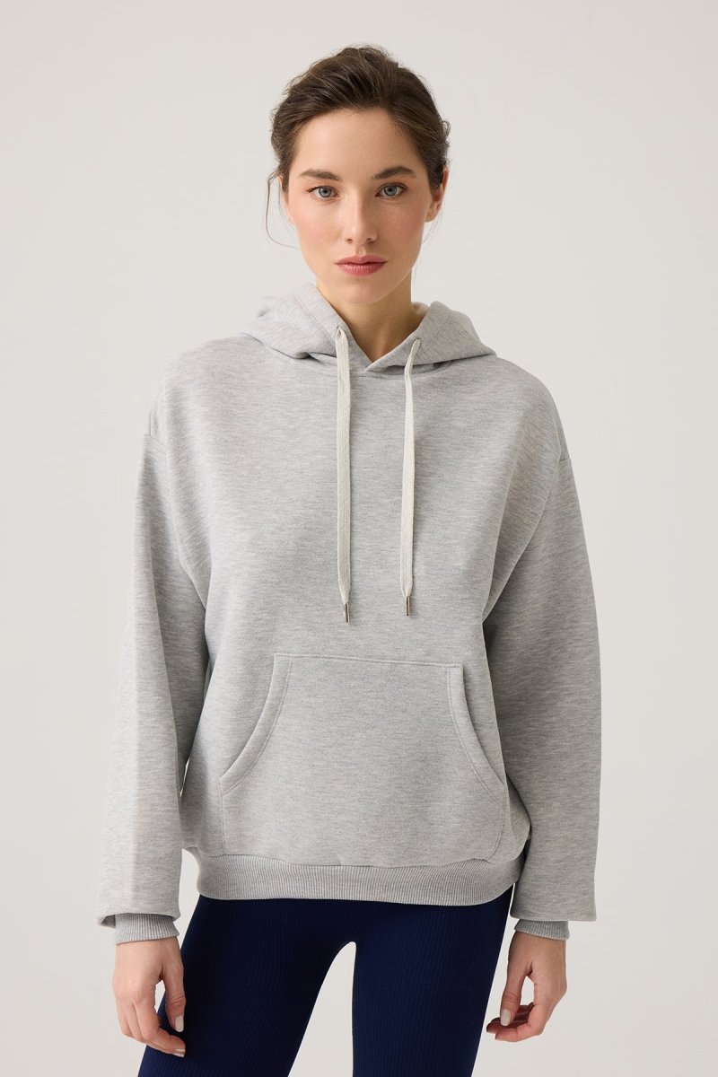 Bol Kesim Kapüşonlu Sweatshirt