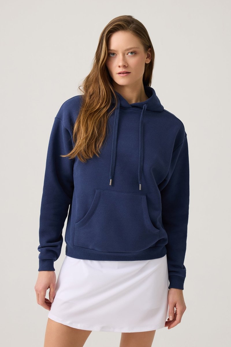 Bol Kesim Kapüşonlu Sweatshirt