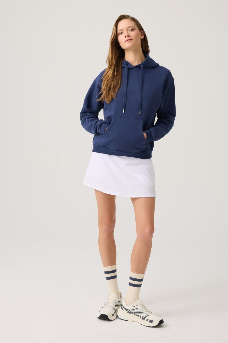 Bol Kesim Kapüşonlu Sweatshirt