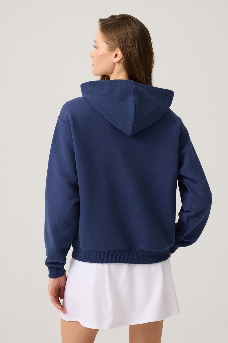 Bol Kesim Kapüşonlu Sweatshirt