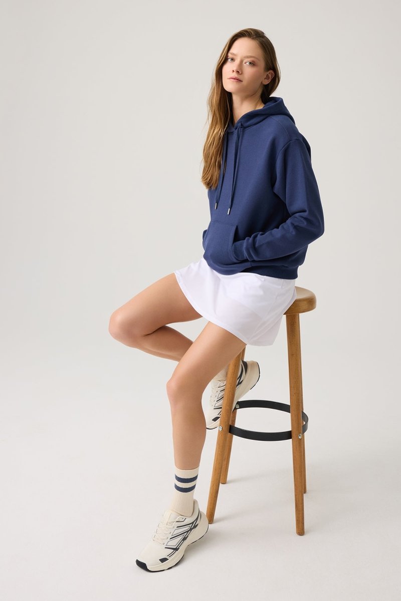 Bol Kesim Kapüşonlu Sweatshirt