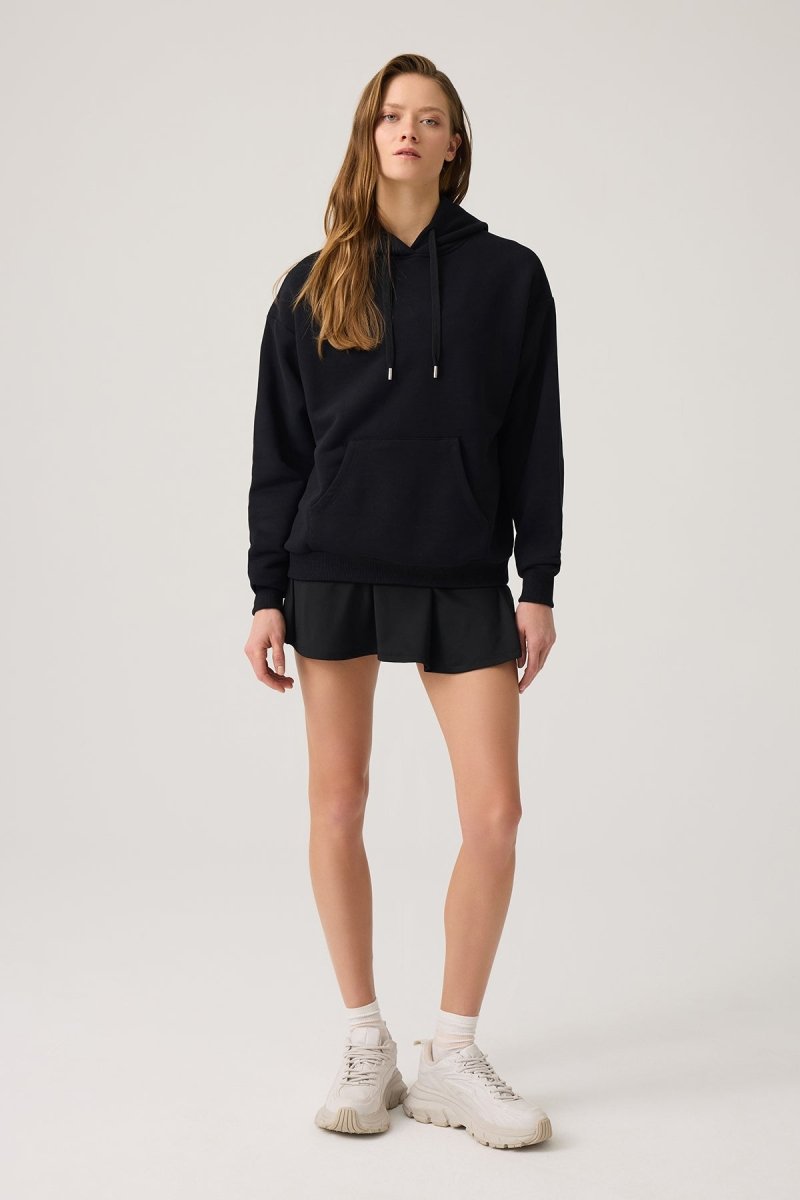 Bol Kesim Kapüşonlu Sweatshirt