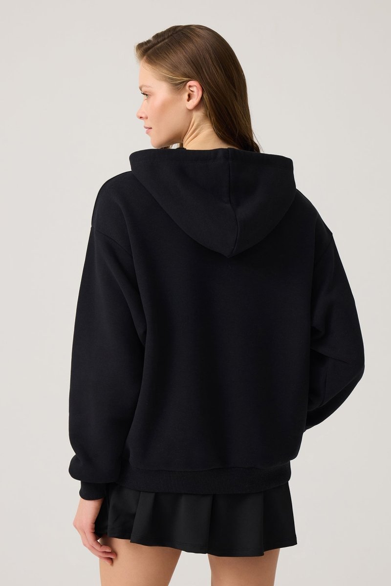 Bol Kesim Kapüşonlu Sweatshirt