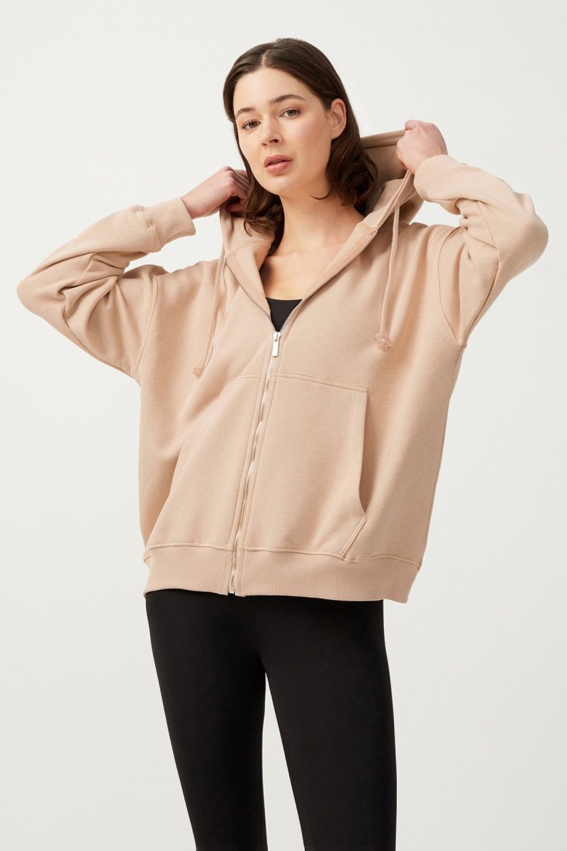 Kapüşonlu Fermuarlı Sweatshirt