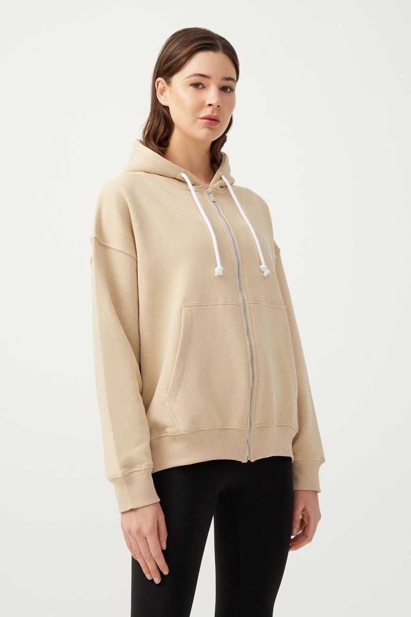 Kapüşonlu Fermuarlı Sweatshirt