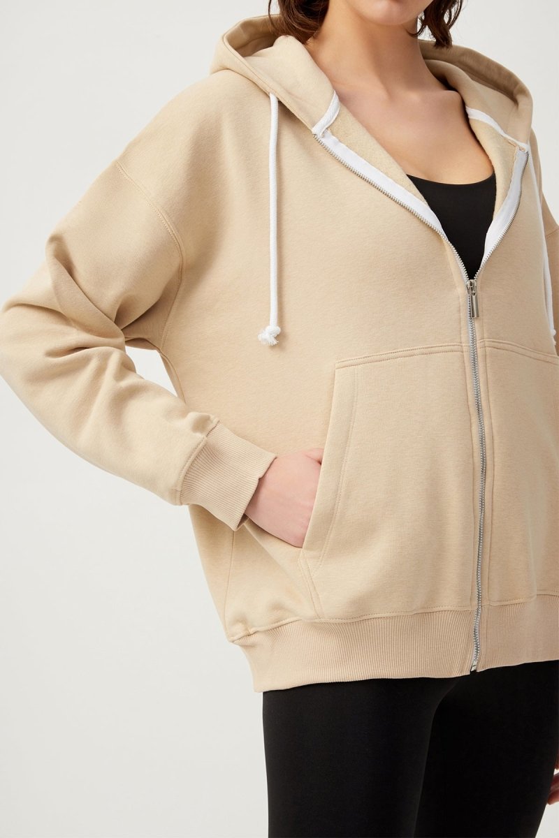 Kapüşonlu Fermuarlı Sweatshirt