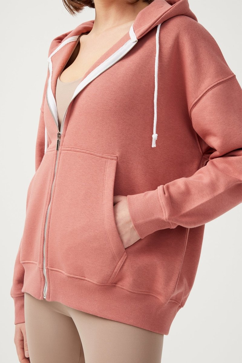 Kapüşonlu Fermuarlı Sweatshirt