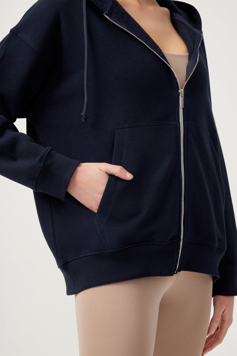 Kapüşonlu Fermuarlı Sweatshirt