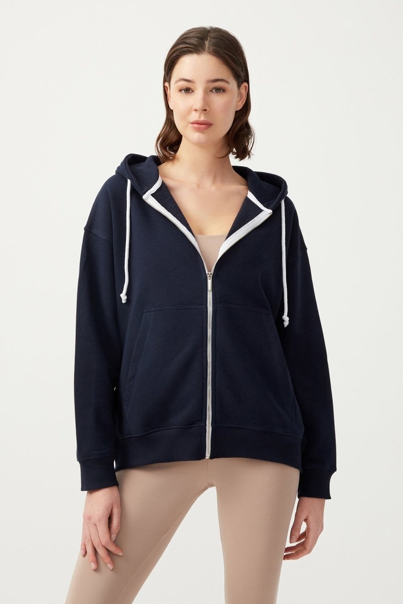 Kapüşonlu Fermuarlı Sweatshirt