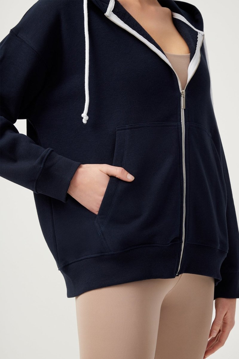Kapüşonlu Fermuarlı Sweatshirt
