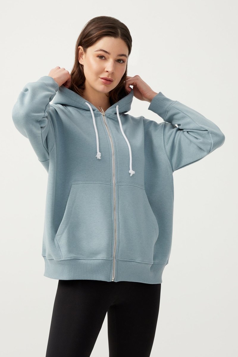 Kapüşonlu Fermuarlı Sweatshirt