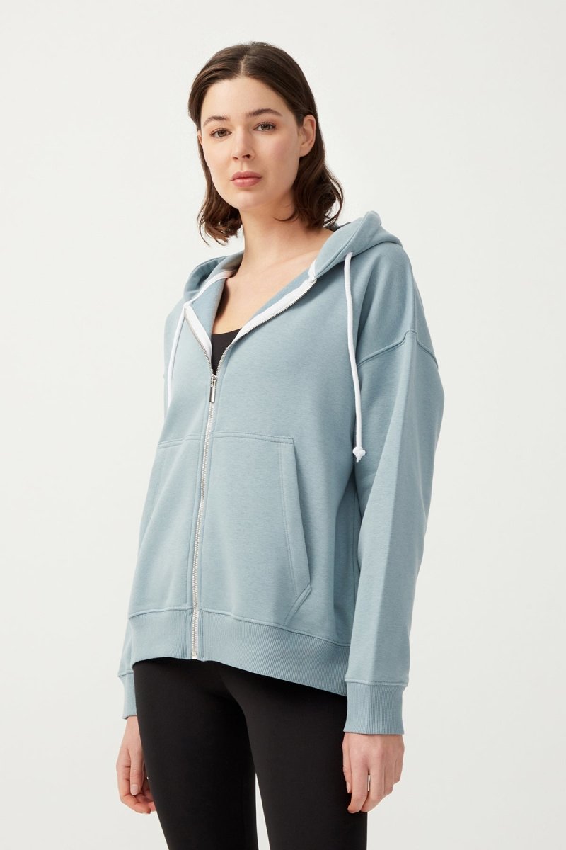 Kapüşonlu Fermuarlı Sweatshirt