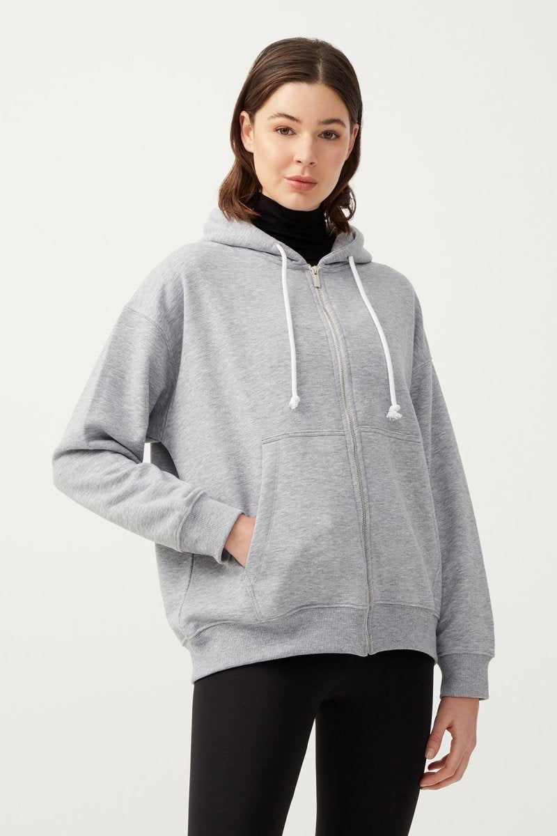 Kapüşonlu Fermuarlı Sweatshirt