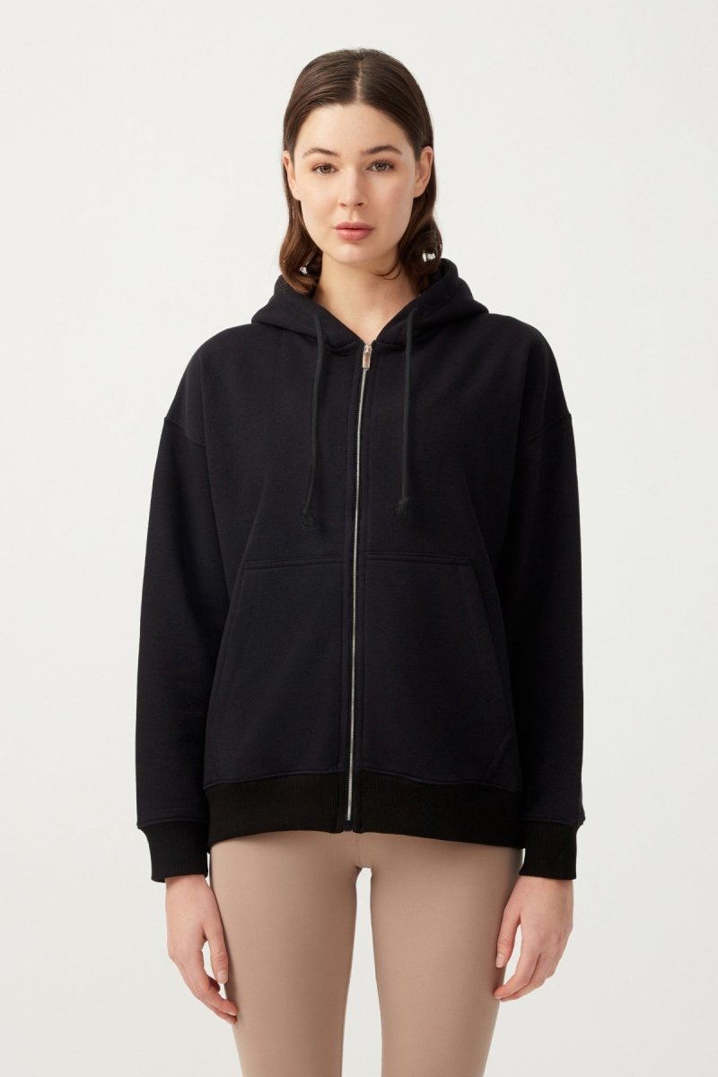 Kapüşonlu Fermuarlı Sweatshirt