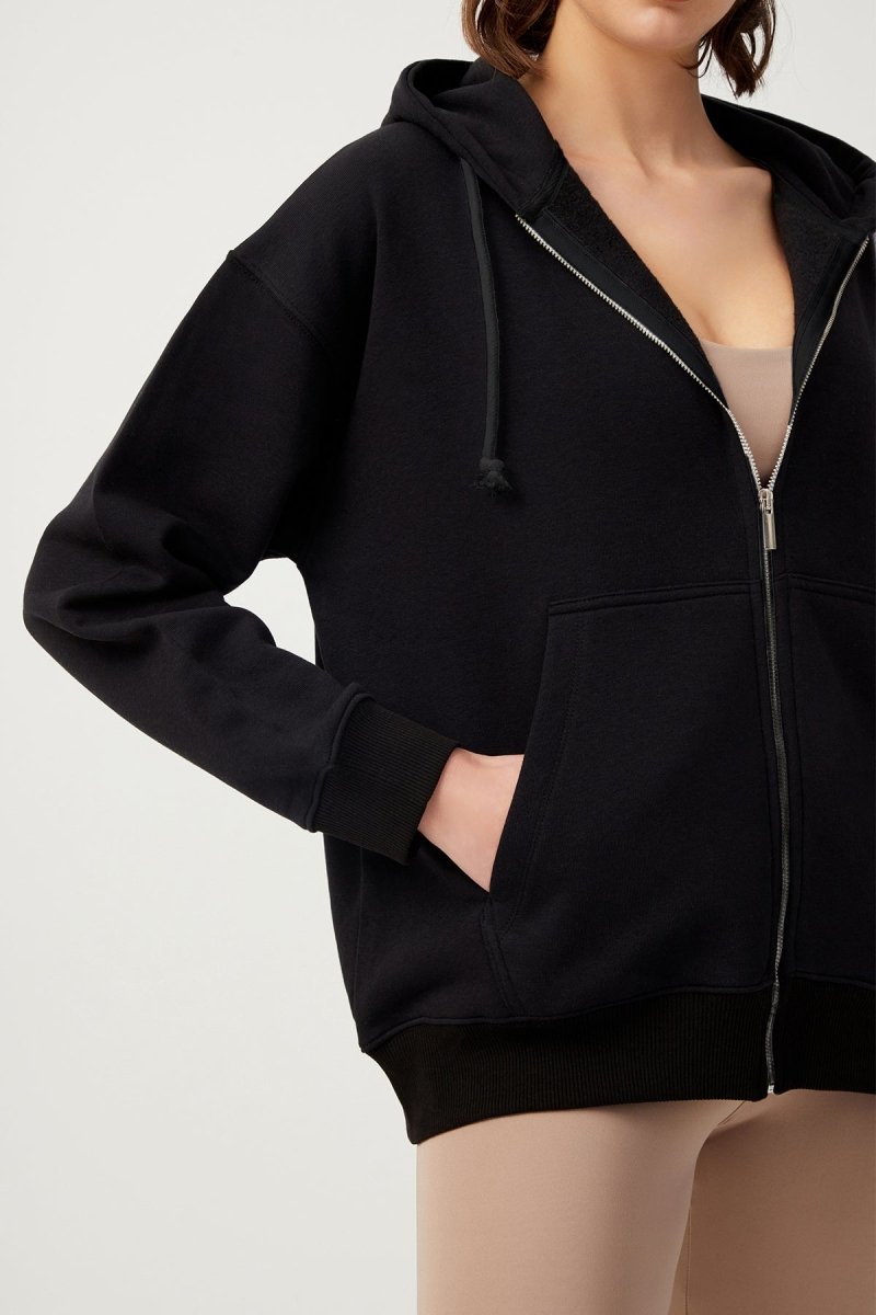 Kapüşonlu Fermuarlı Sweatshirt