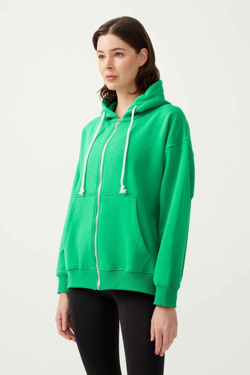 Kapüşonlu Fermuarlı Sweatshirt