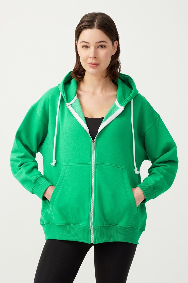 Kapüşonlu Fermuarlı Sweatshirt