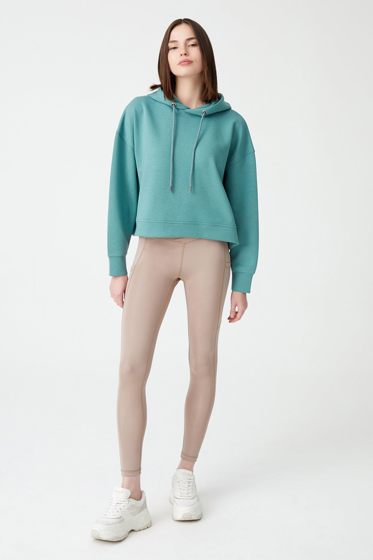 Kapüşonlu Kısa Sweatshirt