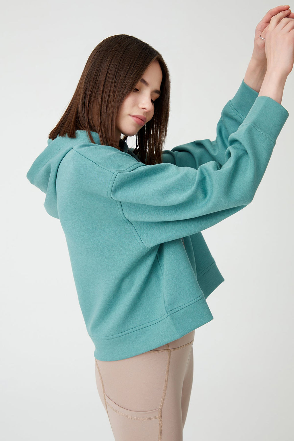 Kapüşonlu Kısa Sweatshirt