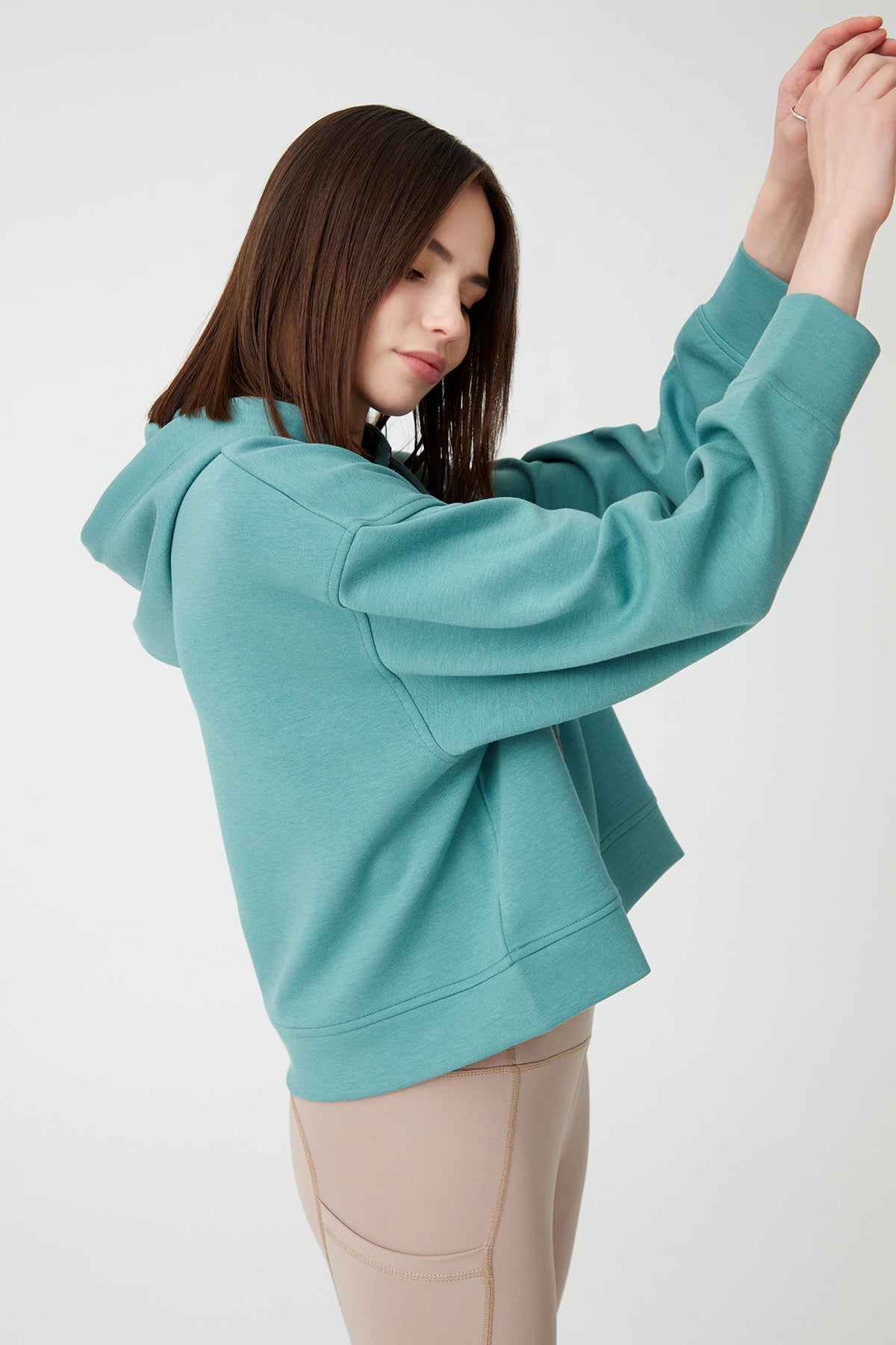 Kapüşonlu Kısa Sweatshirt