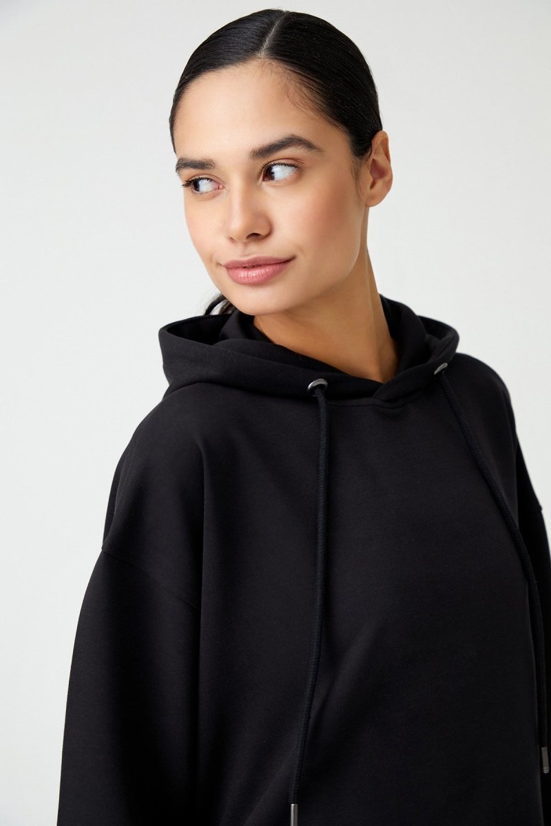 Kapüşonlu Kısa Sweatshirt