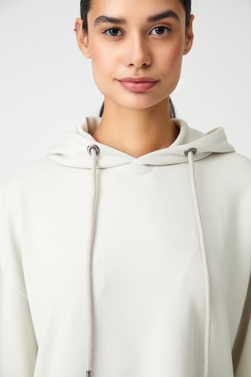 Kapüşonlu Kısa Sweatshirt
