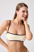 Dokulu Straplez Bikini Üstü