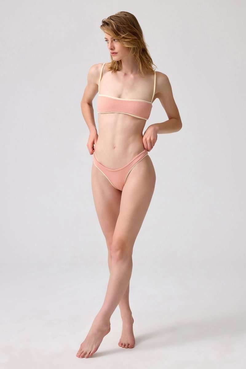 Dokulu Straplez Bikini Üstü