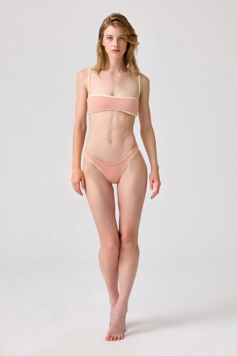 Dokulu Straplez Bikini Üstü
