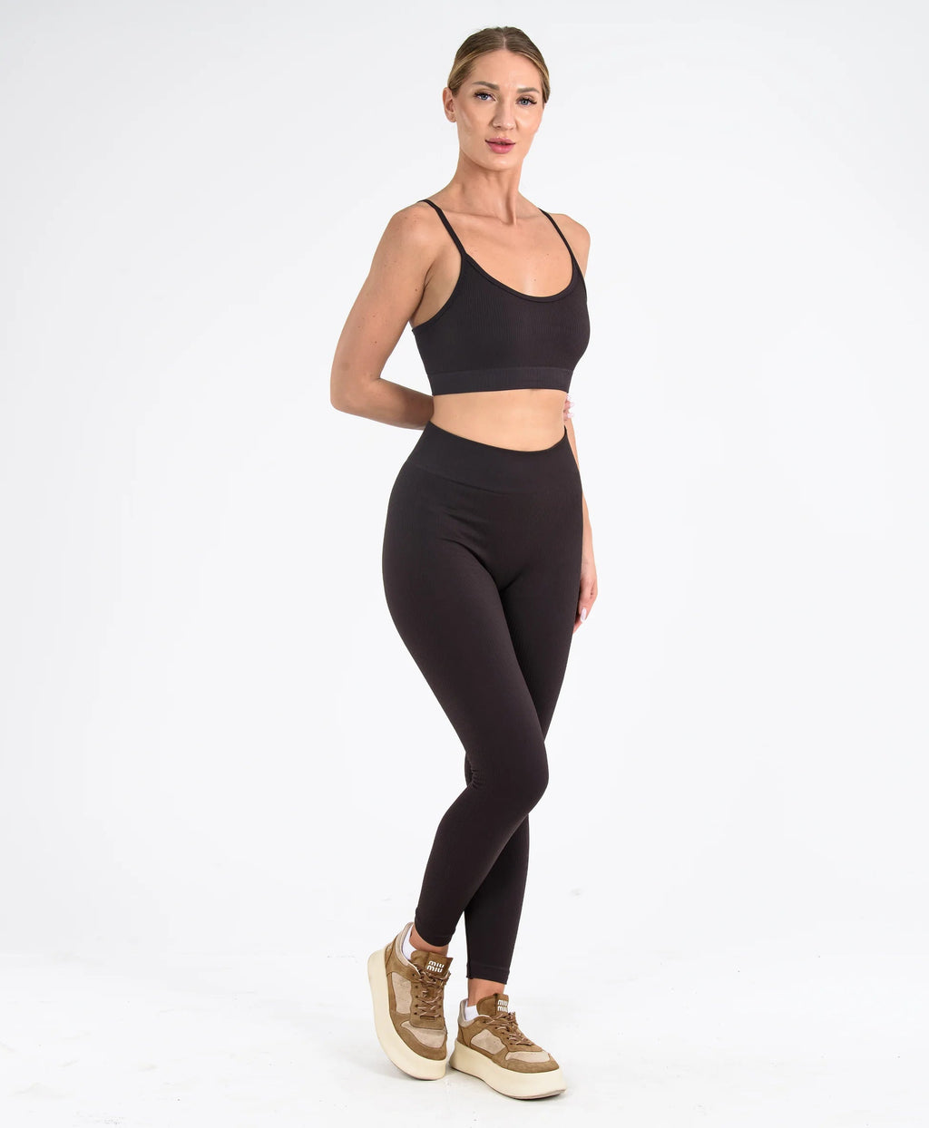 Fitilli Dikişsiz Pilates Taytı