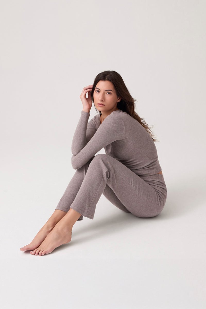 Modal Uzun Kollu Pijama Takımı