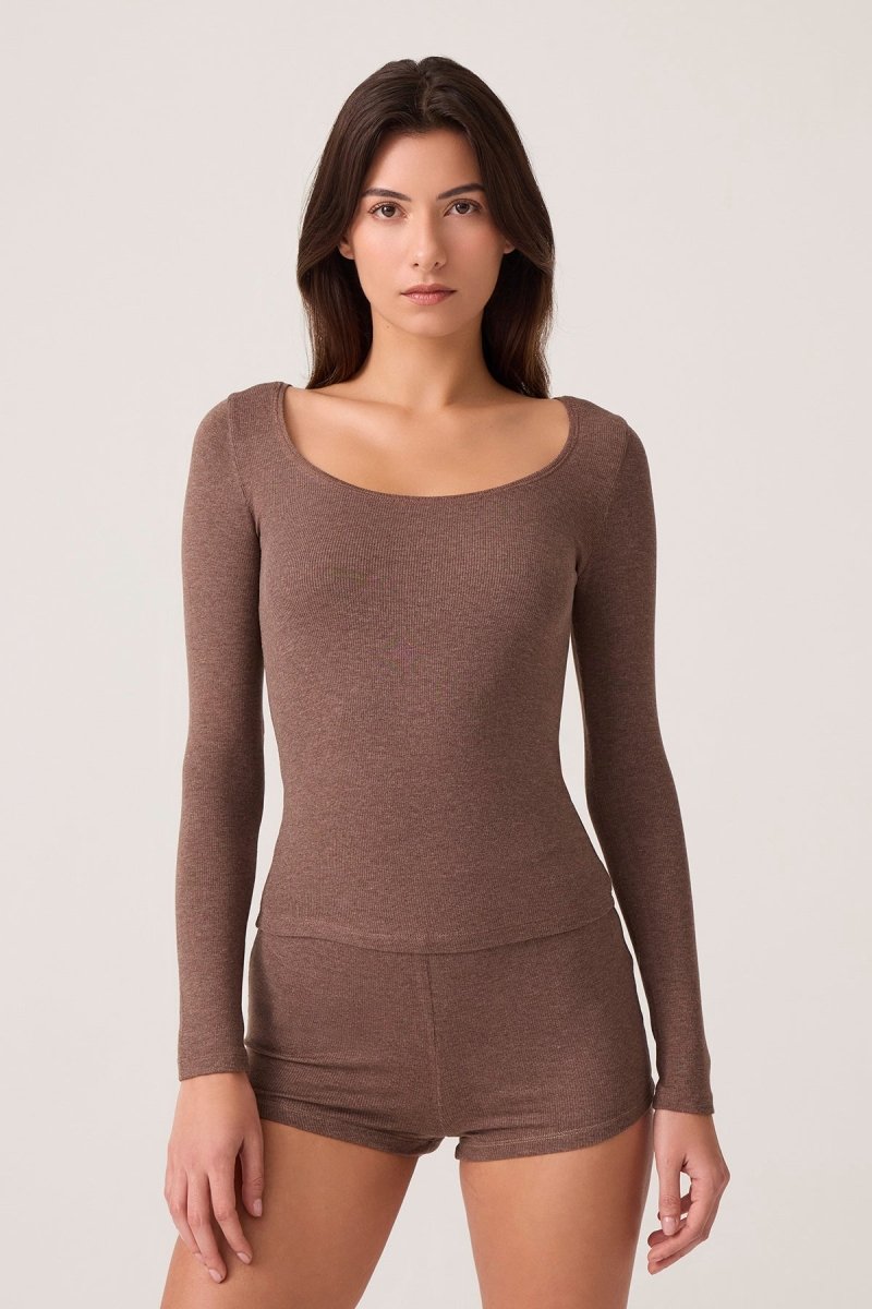 Modal Uzun Kollu Şortlu Pijama Takımı