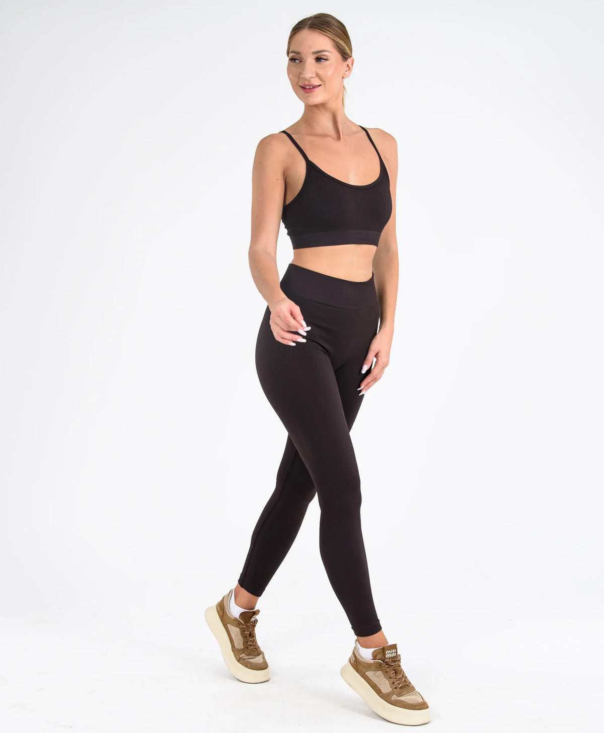 Fitilli Dikişsiz Pilates Taytı